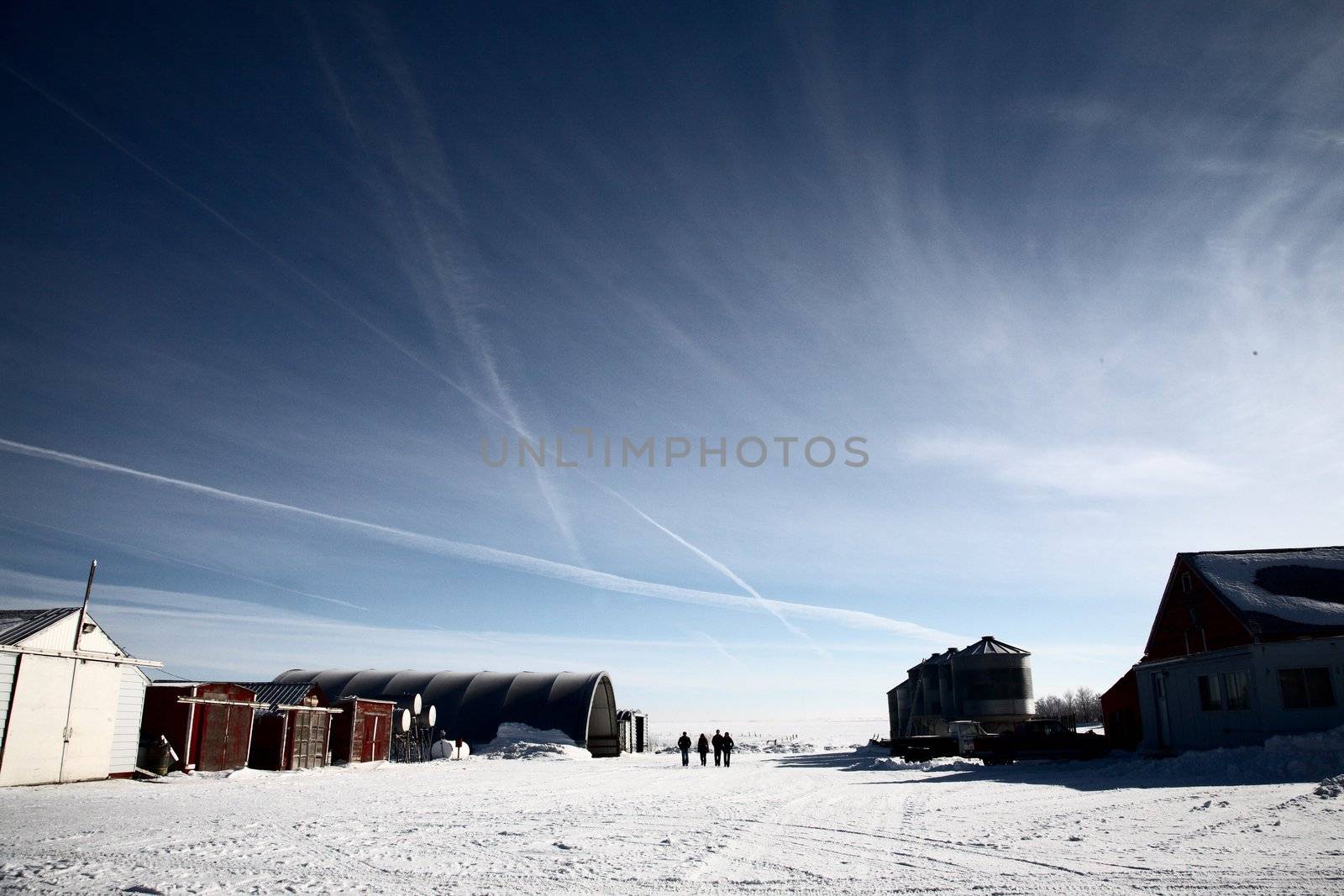 People enjoying a winter day