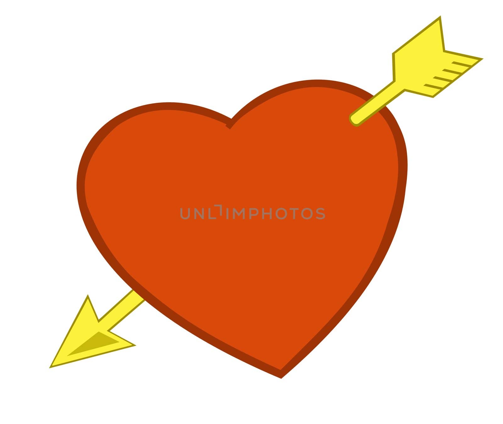 Illustration of a heart with an arrow