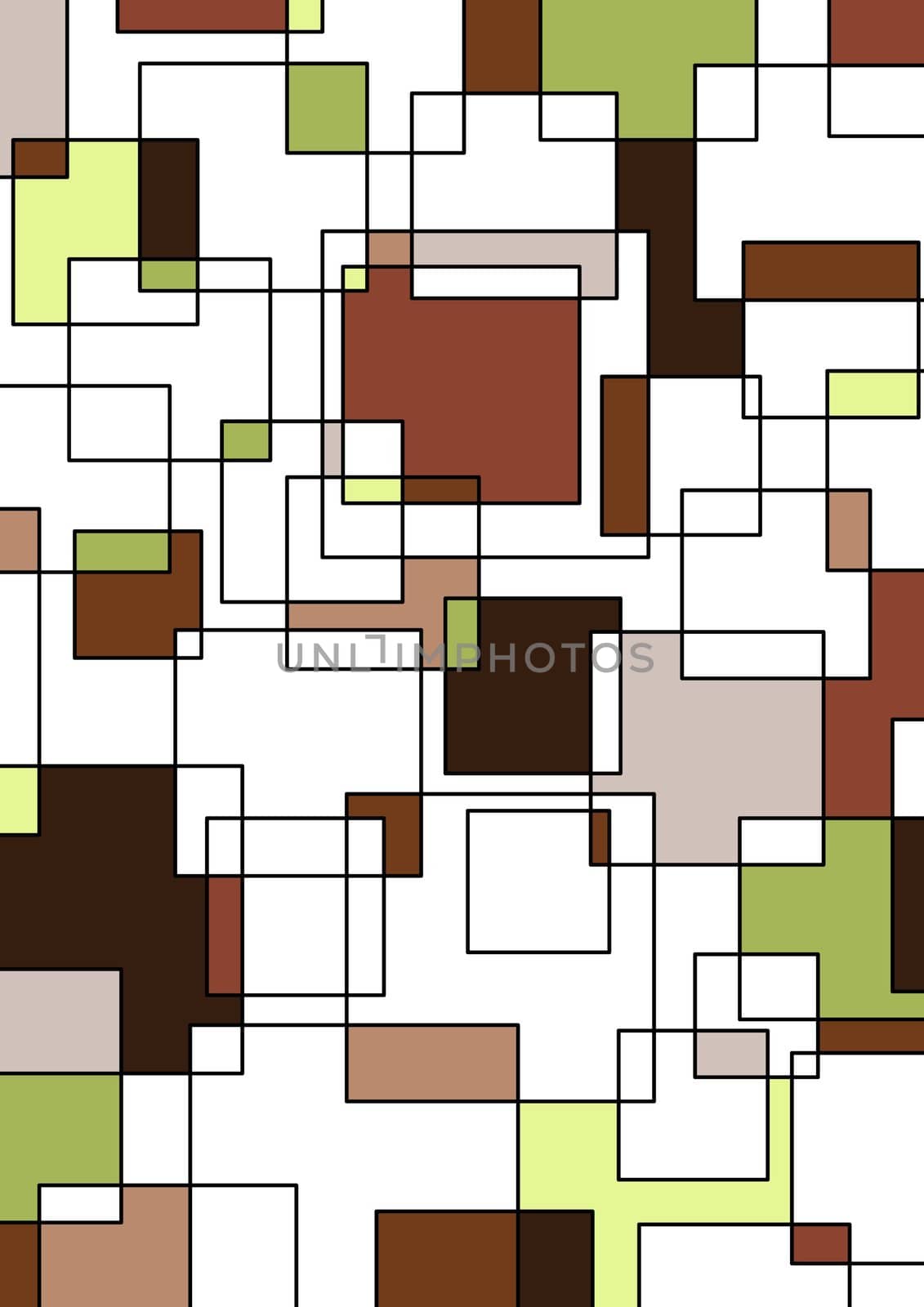 Illustrated brown and green retro background
