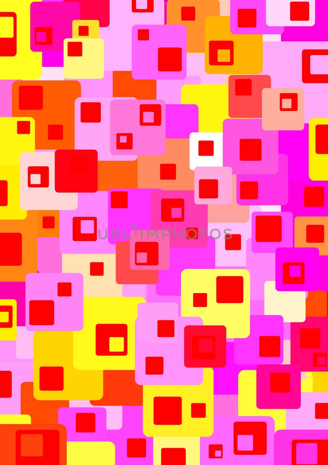 Illustrated colorful background made of rounded squares