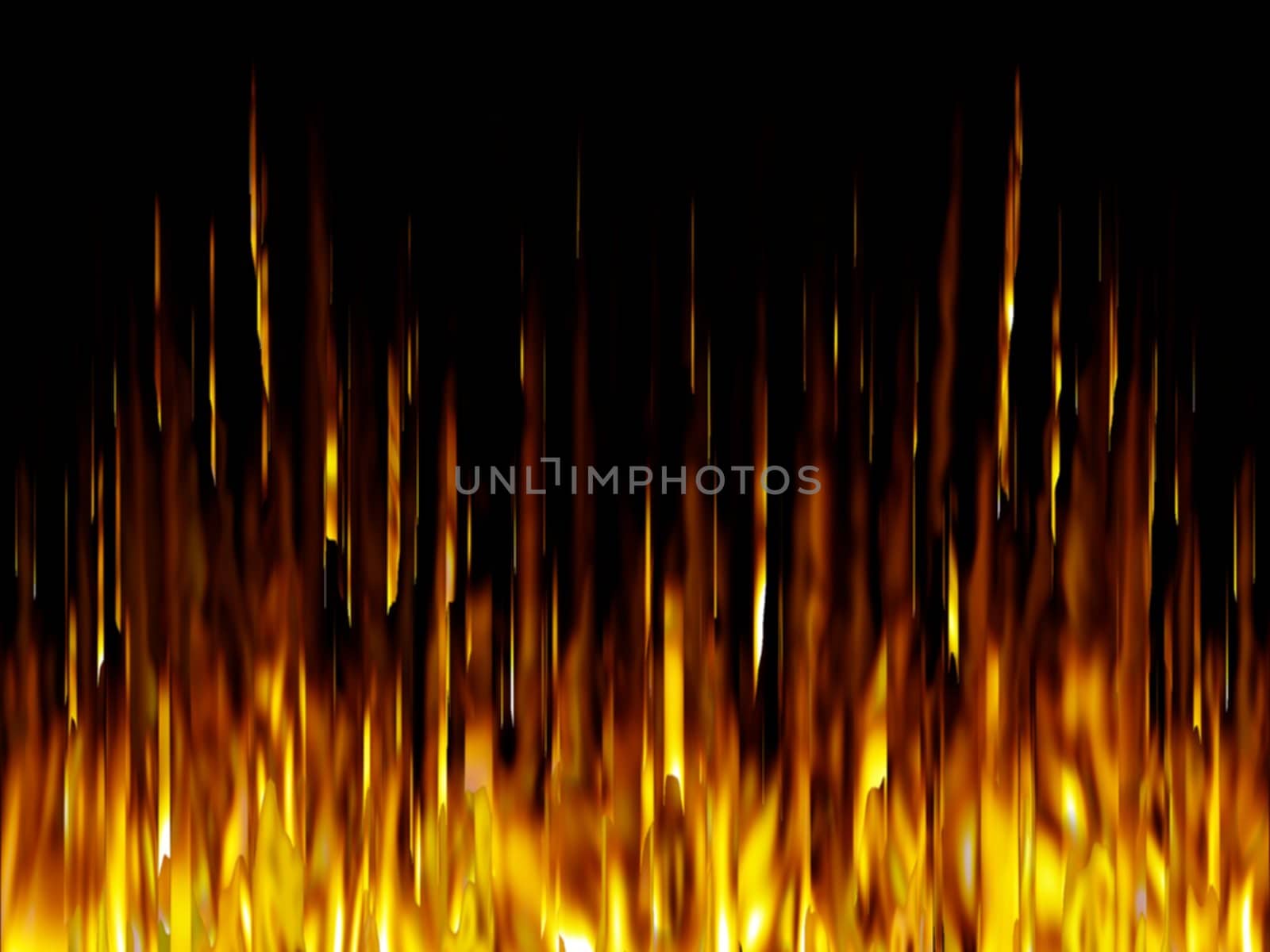 Illustration of fire burning from the bottom of the image