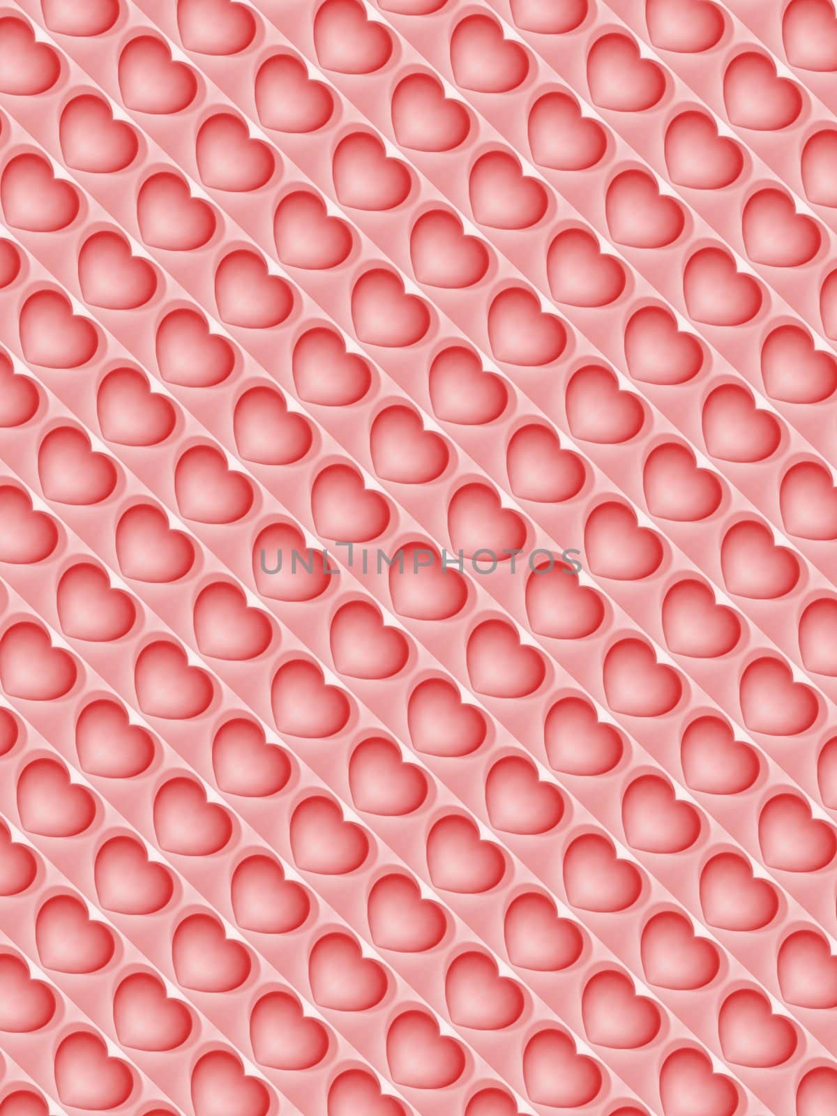 Illustrated abstract background made of hearts