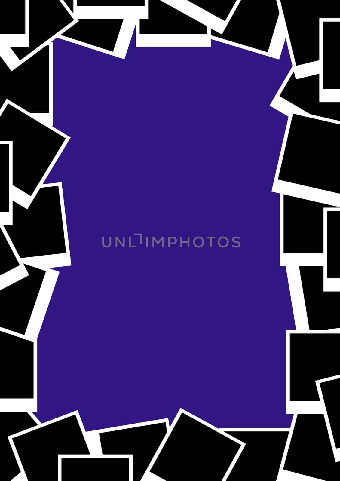 Border made of blank instant photos