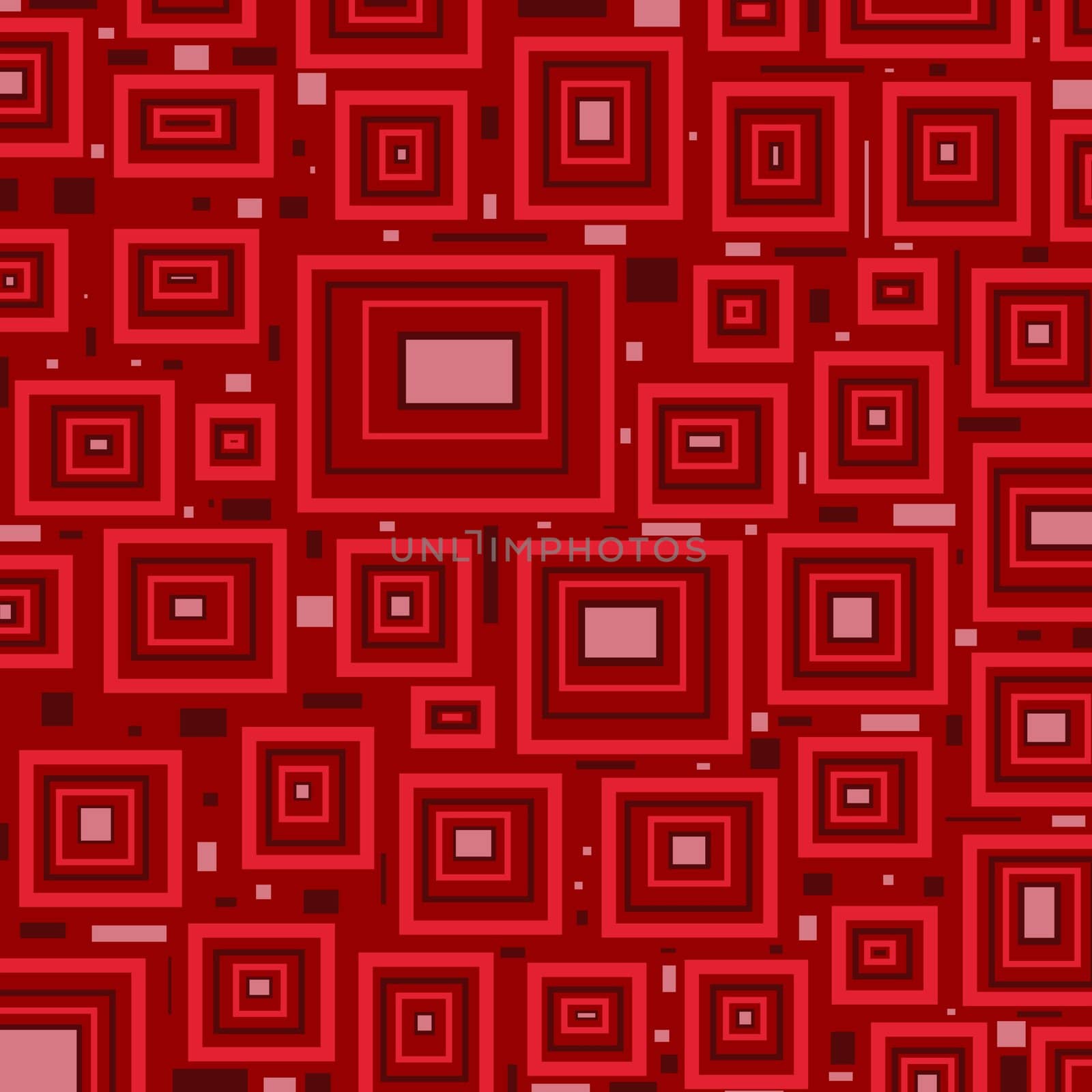 Abstract red and pink squares and rectangles