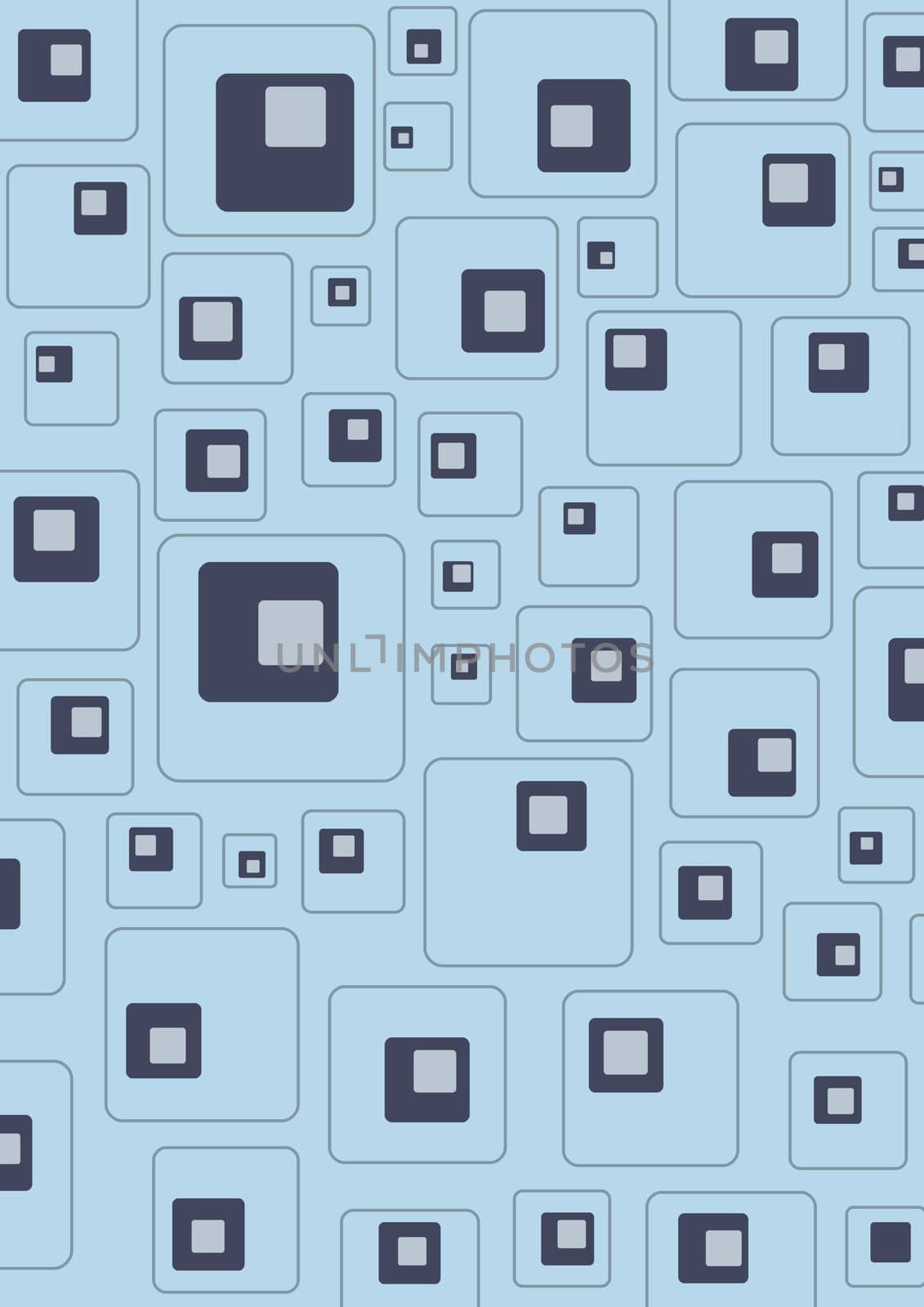 Retro blue squares background