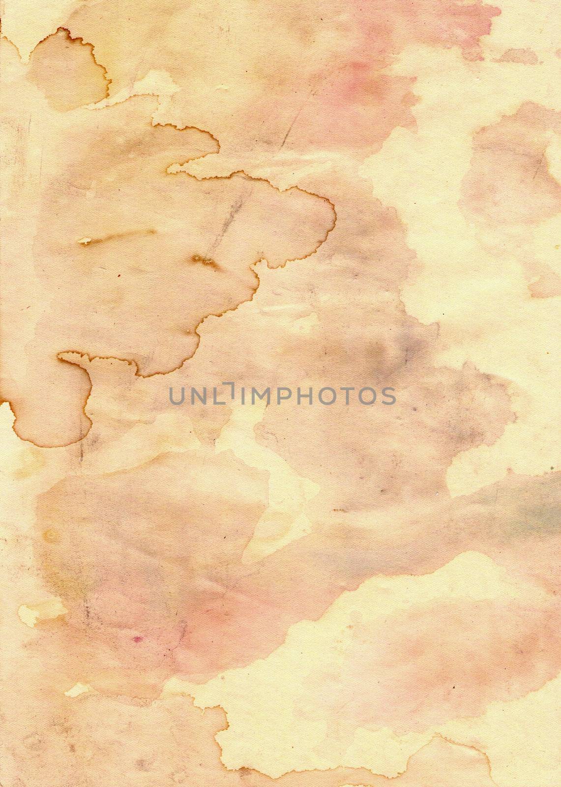 Old grunge paper with blotches - background