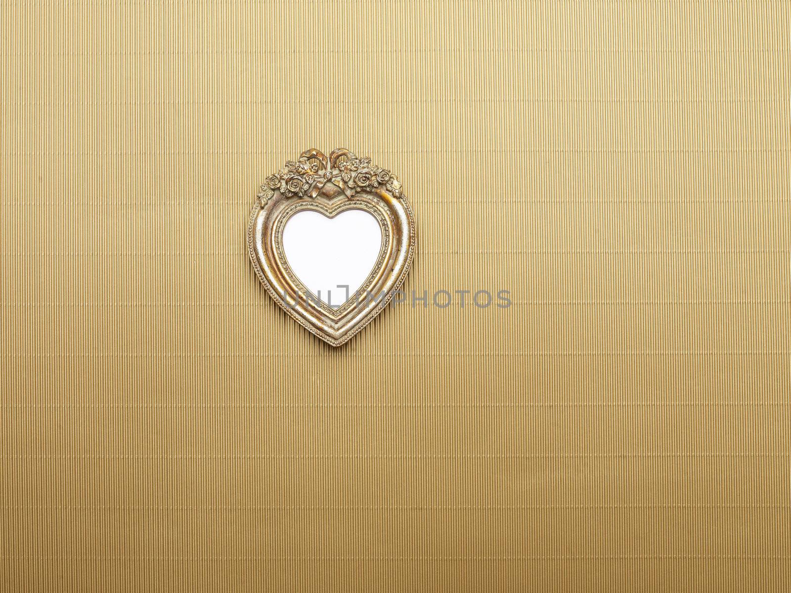 Heart Picture Frame isolated on white background, graphic design element