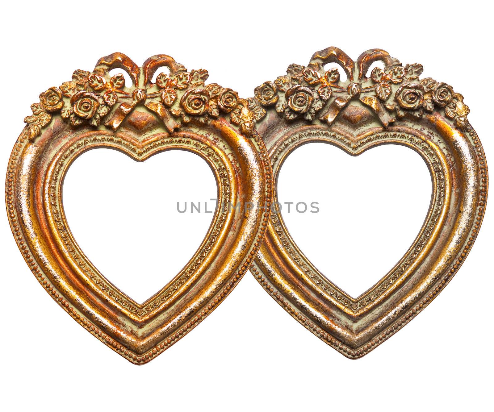 Heart Picture Frame isolated on white background, graphic design element