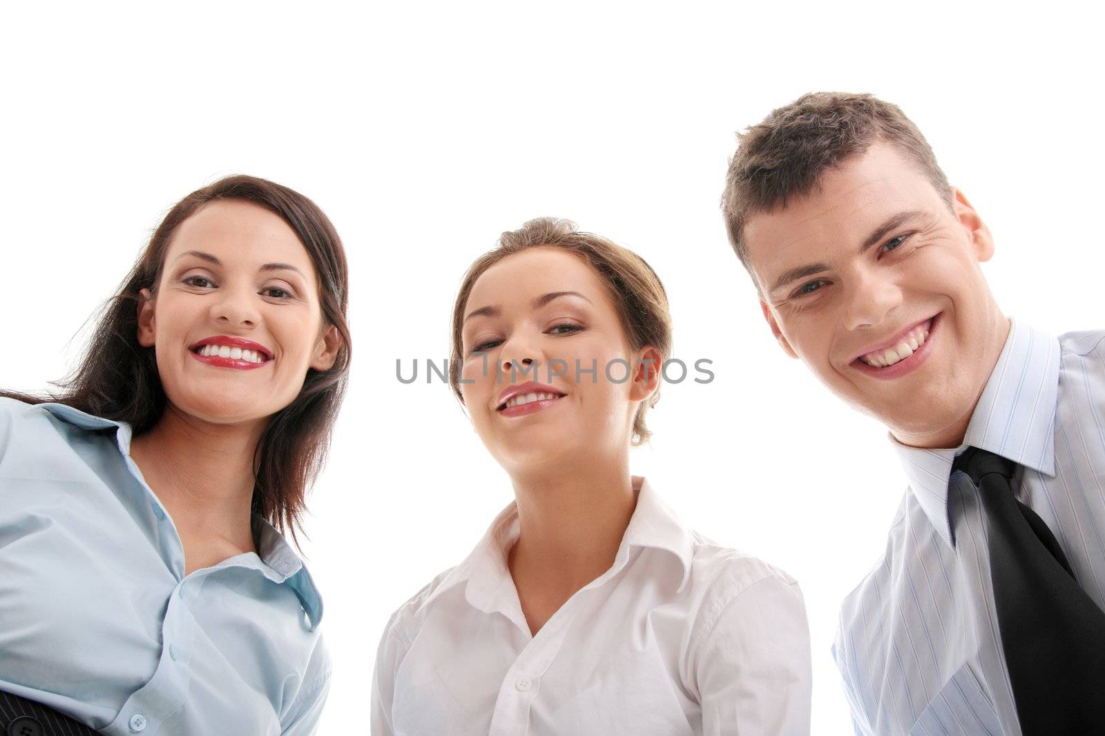 Business team isolated on white background