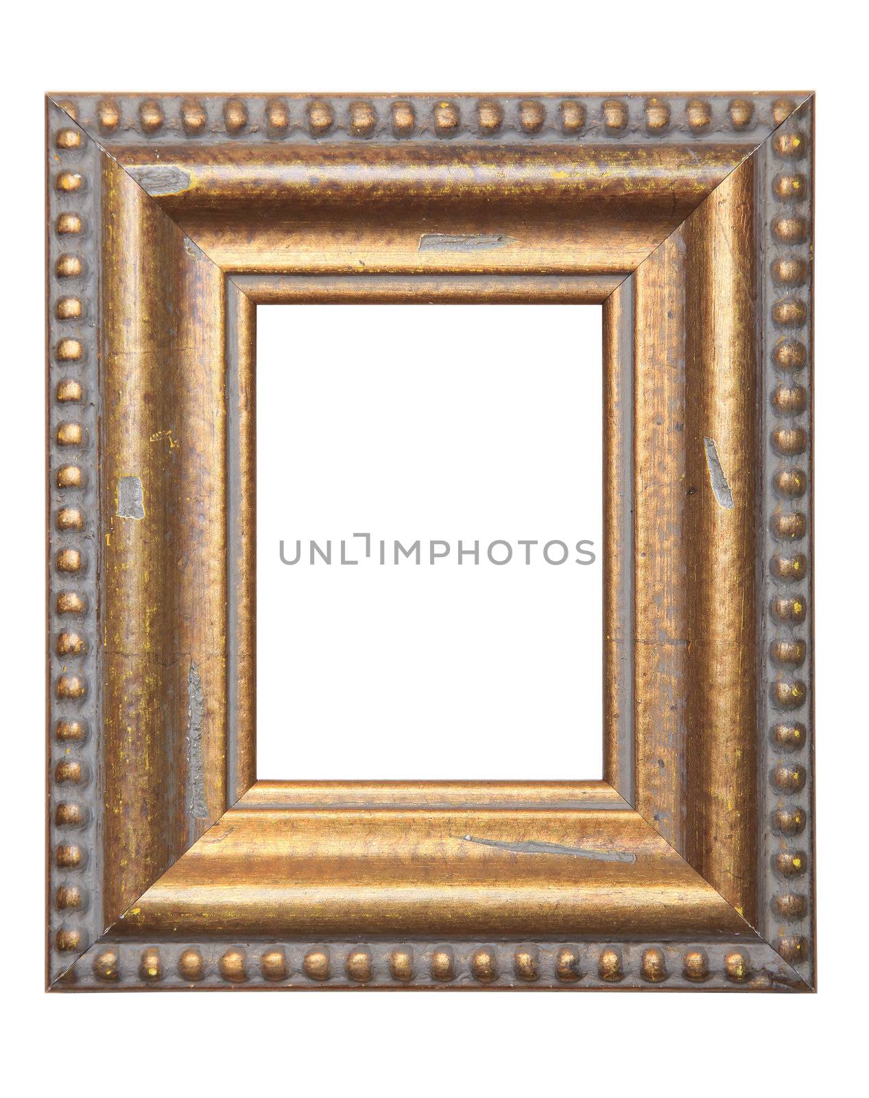 Old Picture Frame Isolated On White Background, Design Element, put memories inside!