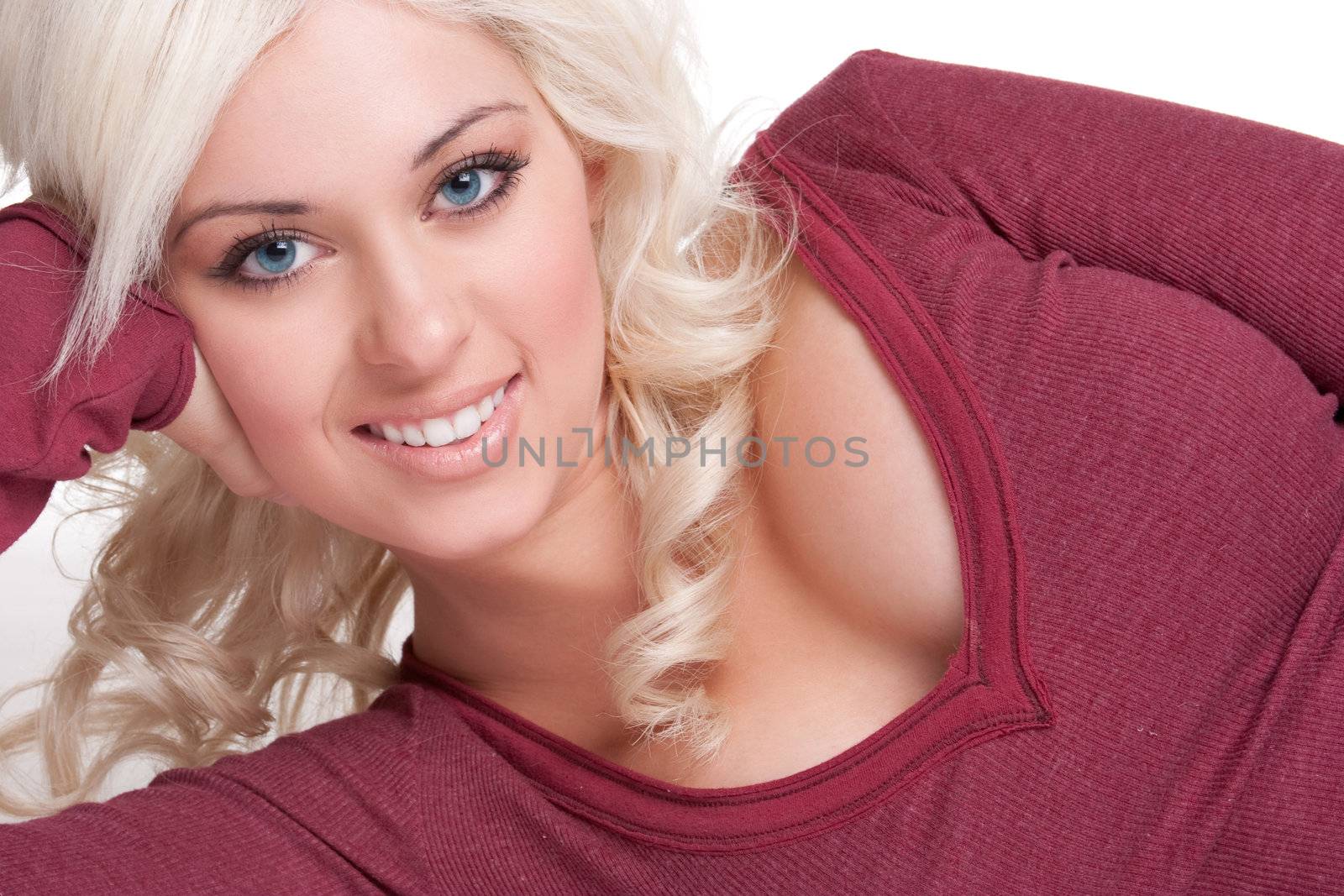 Beautiful smiling young blond woman