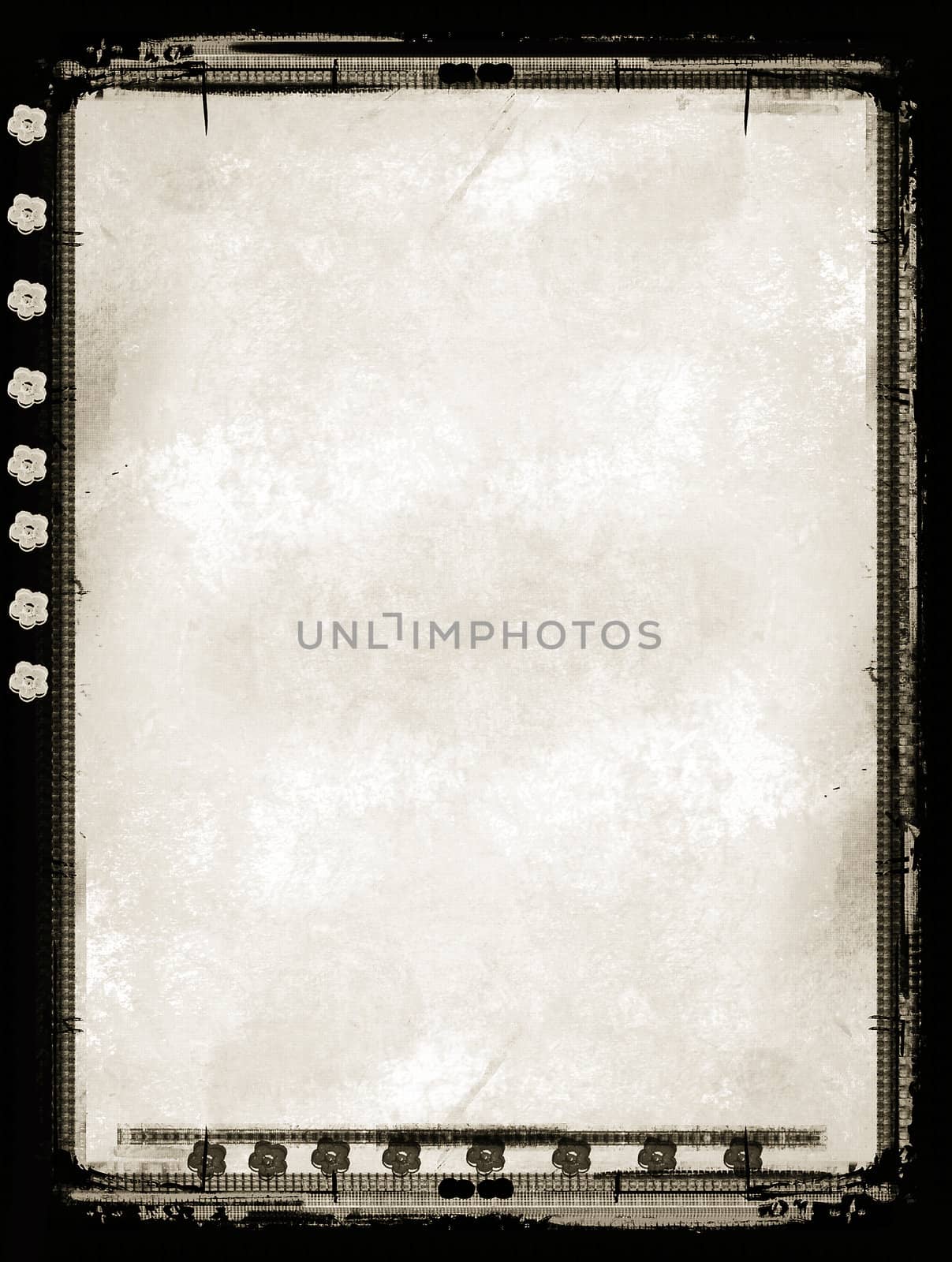 Computer designed grunge border and textured paper background