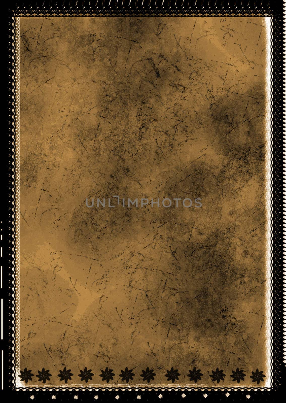 Computer designed grunge border and textured paper background