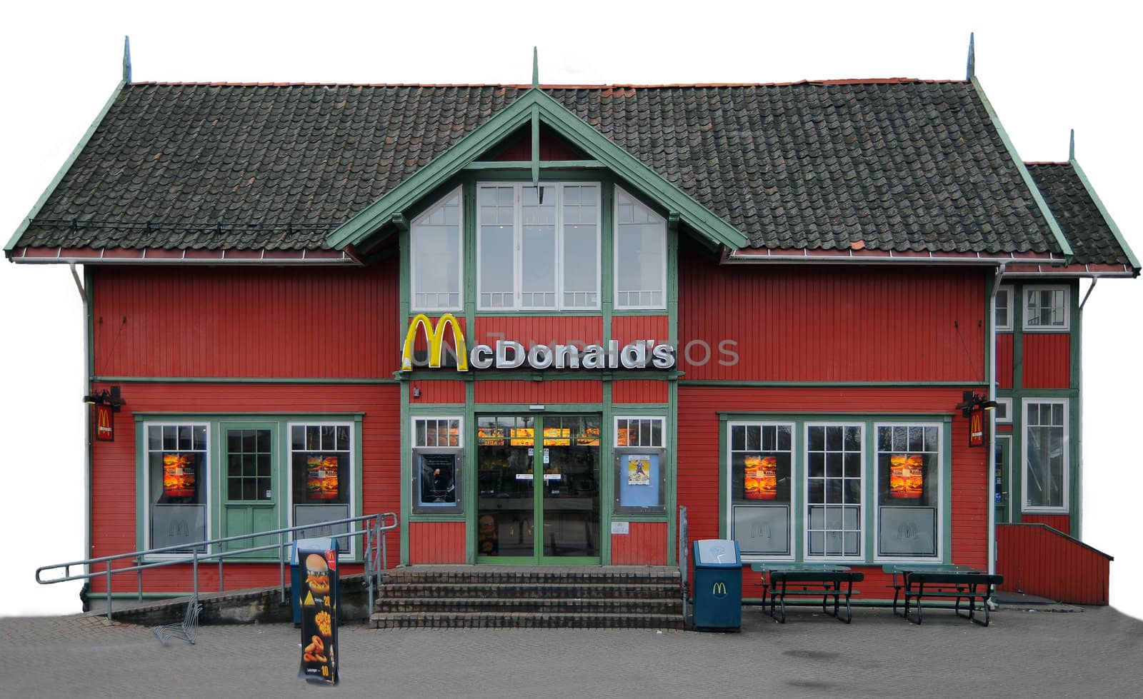 McDonalds restaurant isolated