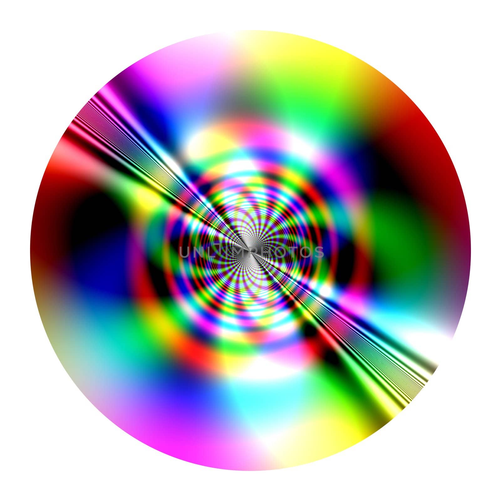 Fantastic disk (fractal) similarity of CD, DVD - isolated