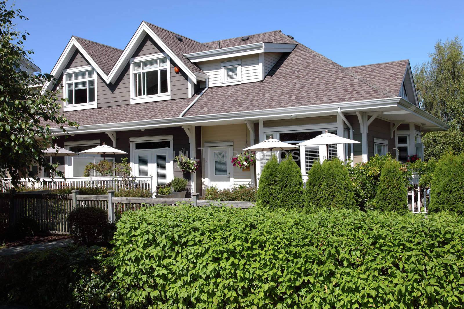 Residential homes architectural design & garden in Richmond BC Canada.