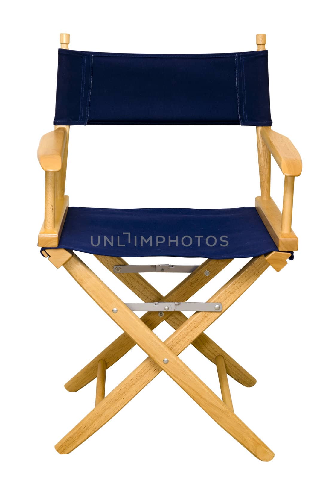 Director's chair isolated on white background with clipping path.