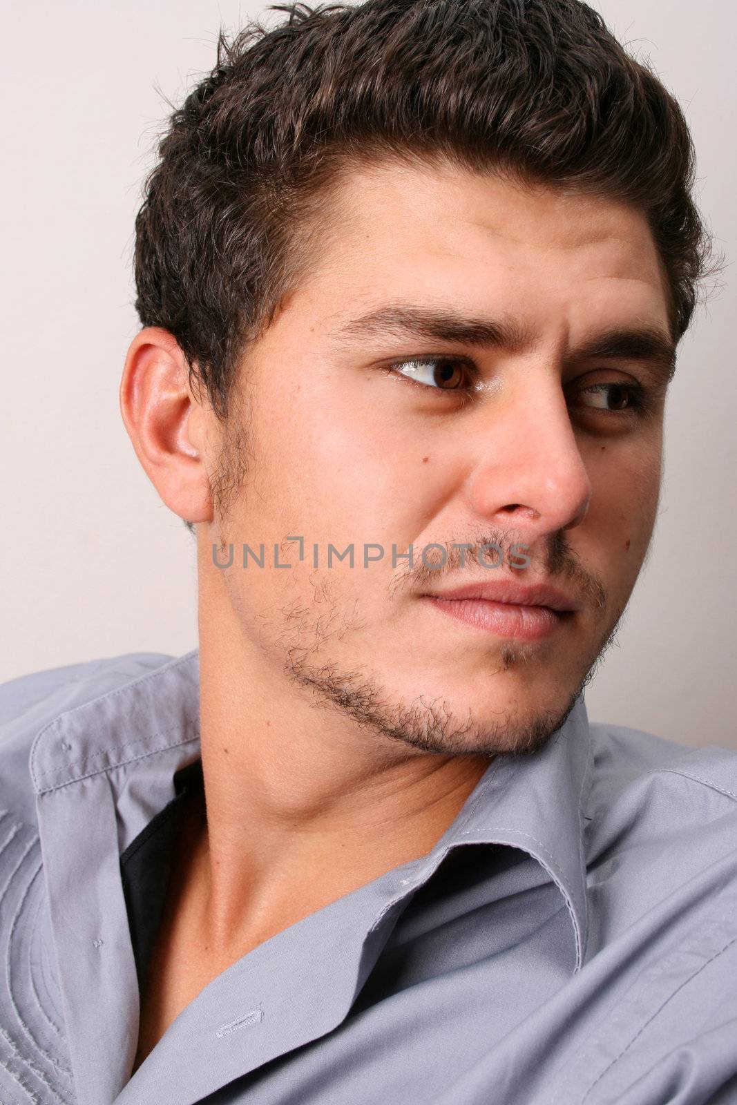 Male Model in Grey by vanell
