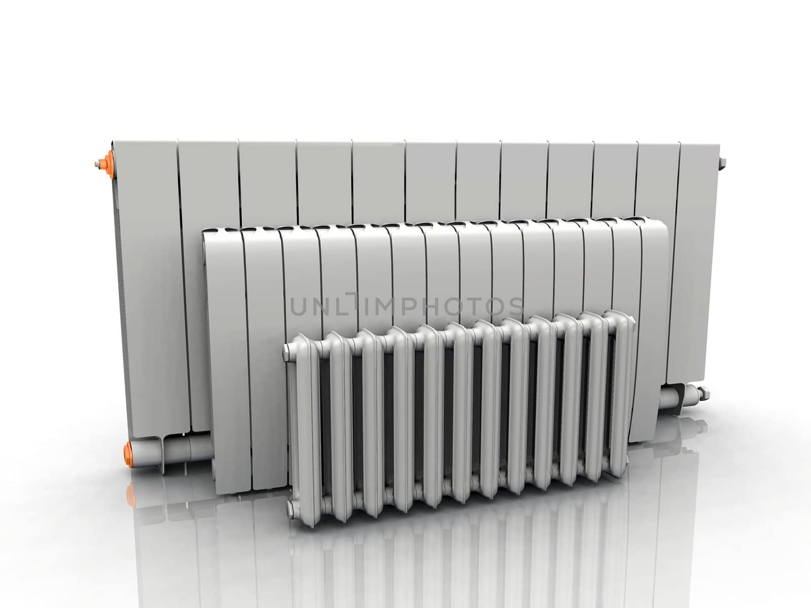 the radiator on a white background