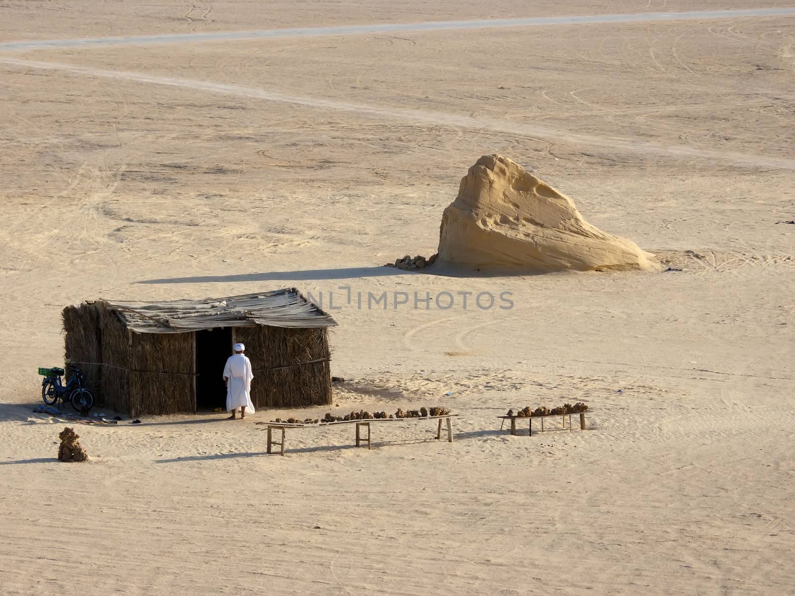 small hut in the desert