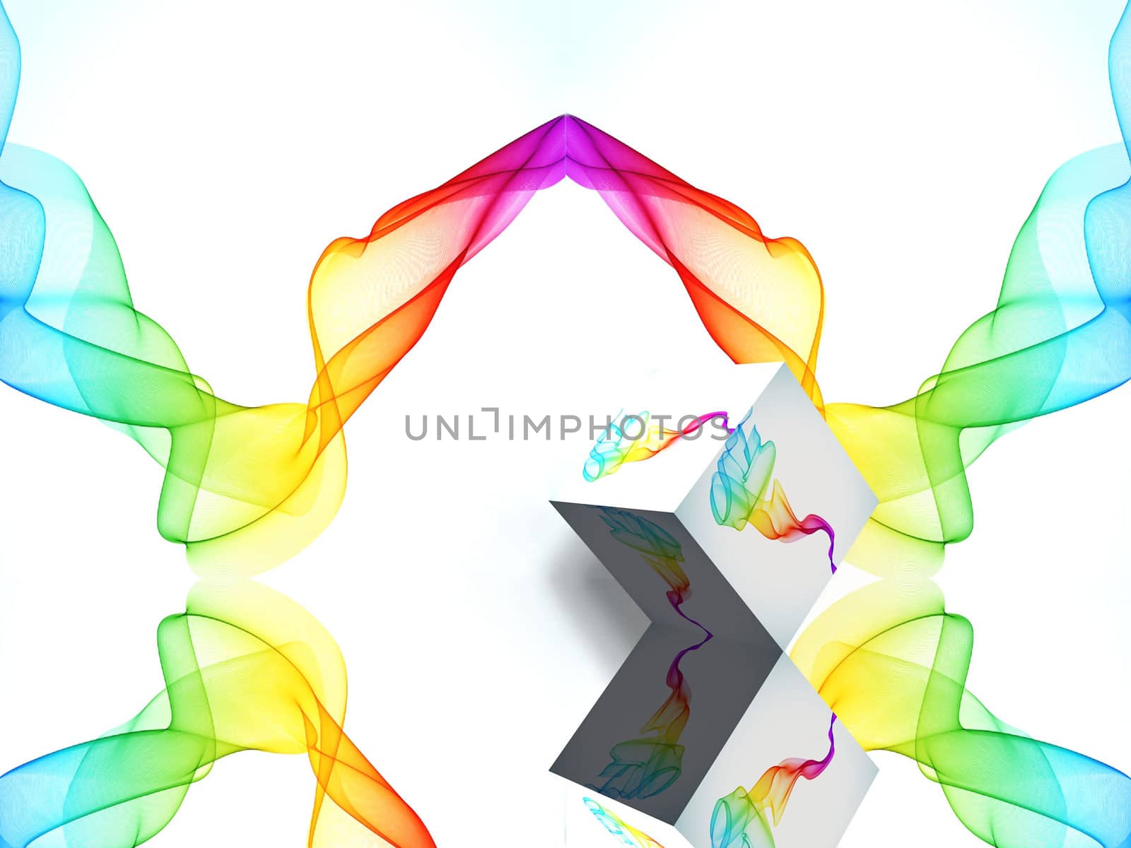 the cube and color shapes