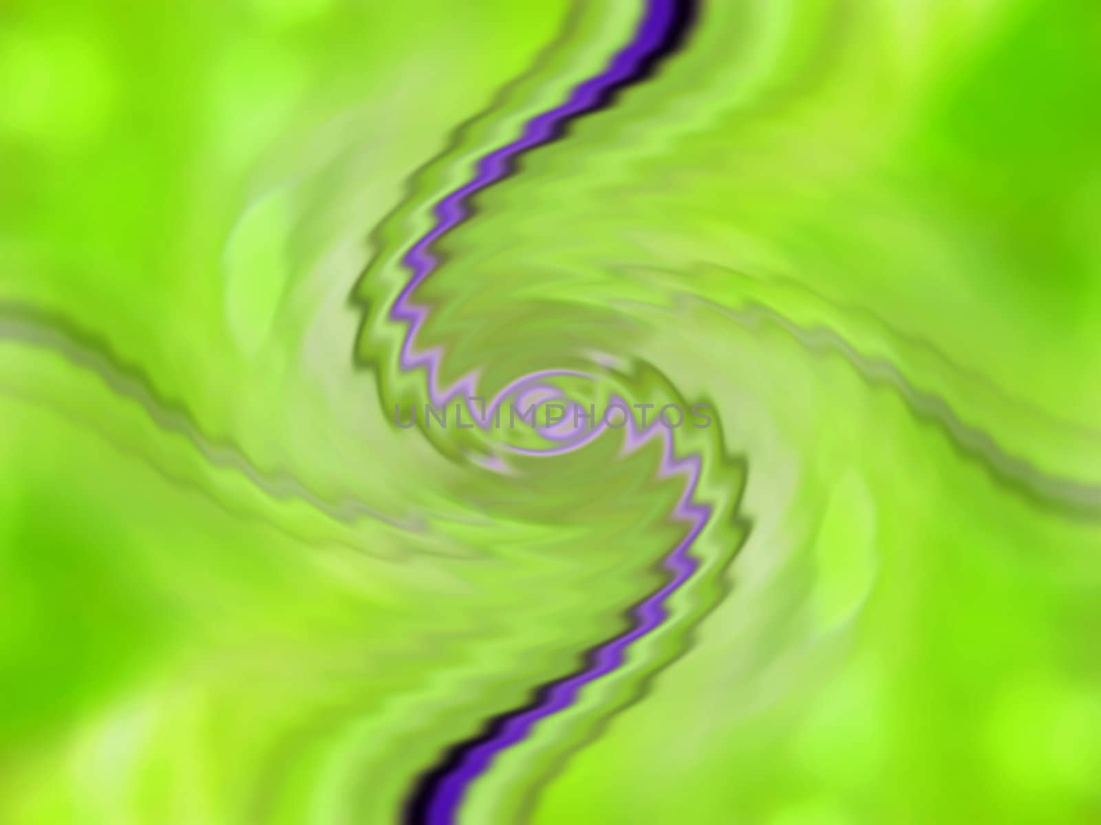 Abstract twisted colors and blurs. Green and violet.