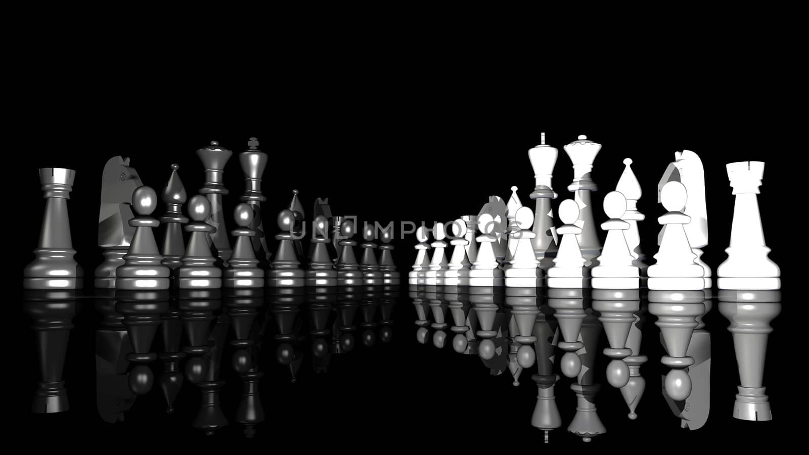 chess  on a black background