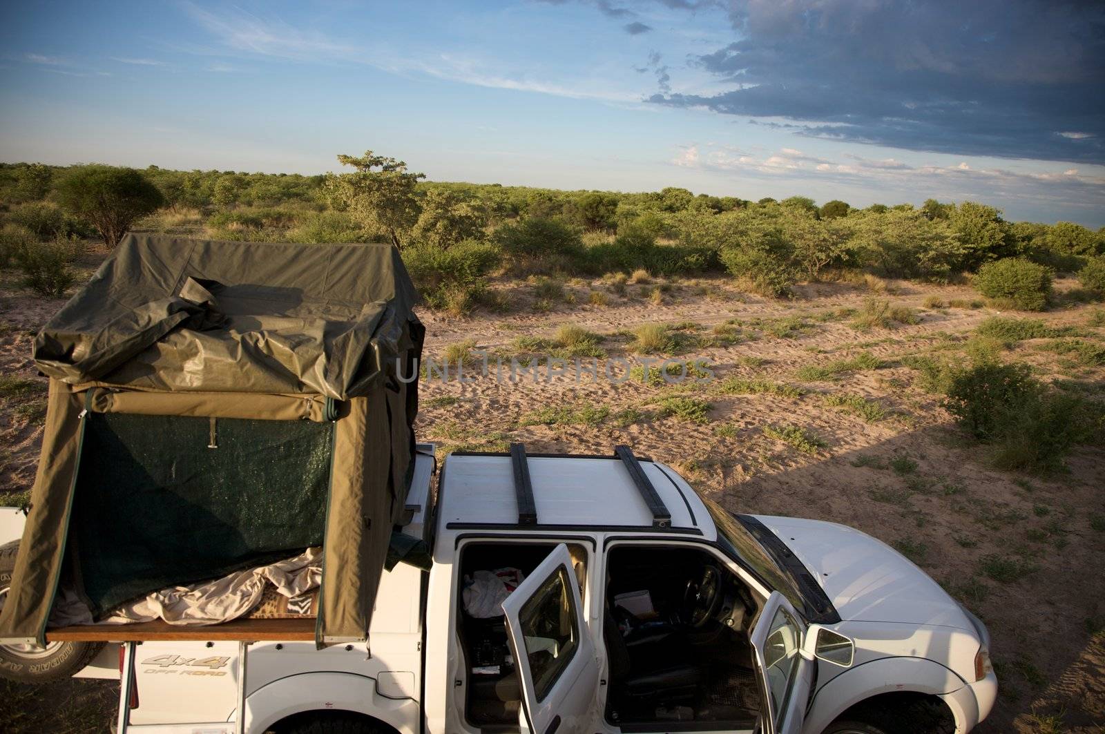Campsite in Nambia in the morning - Kalahari