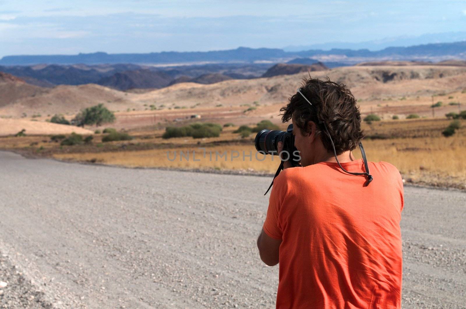 Photographer taking outdoors photos