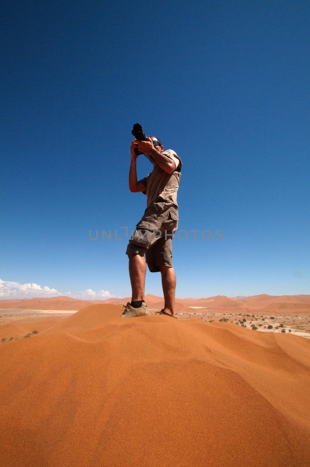 Photographer taking outdoor photos