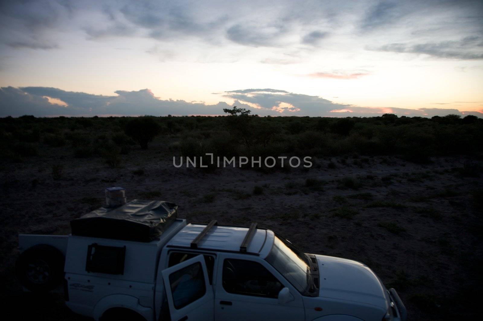 Sunset on the Okavango Delta