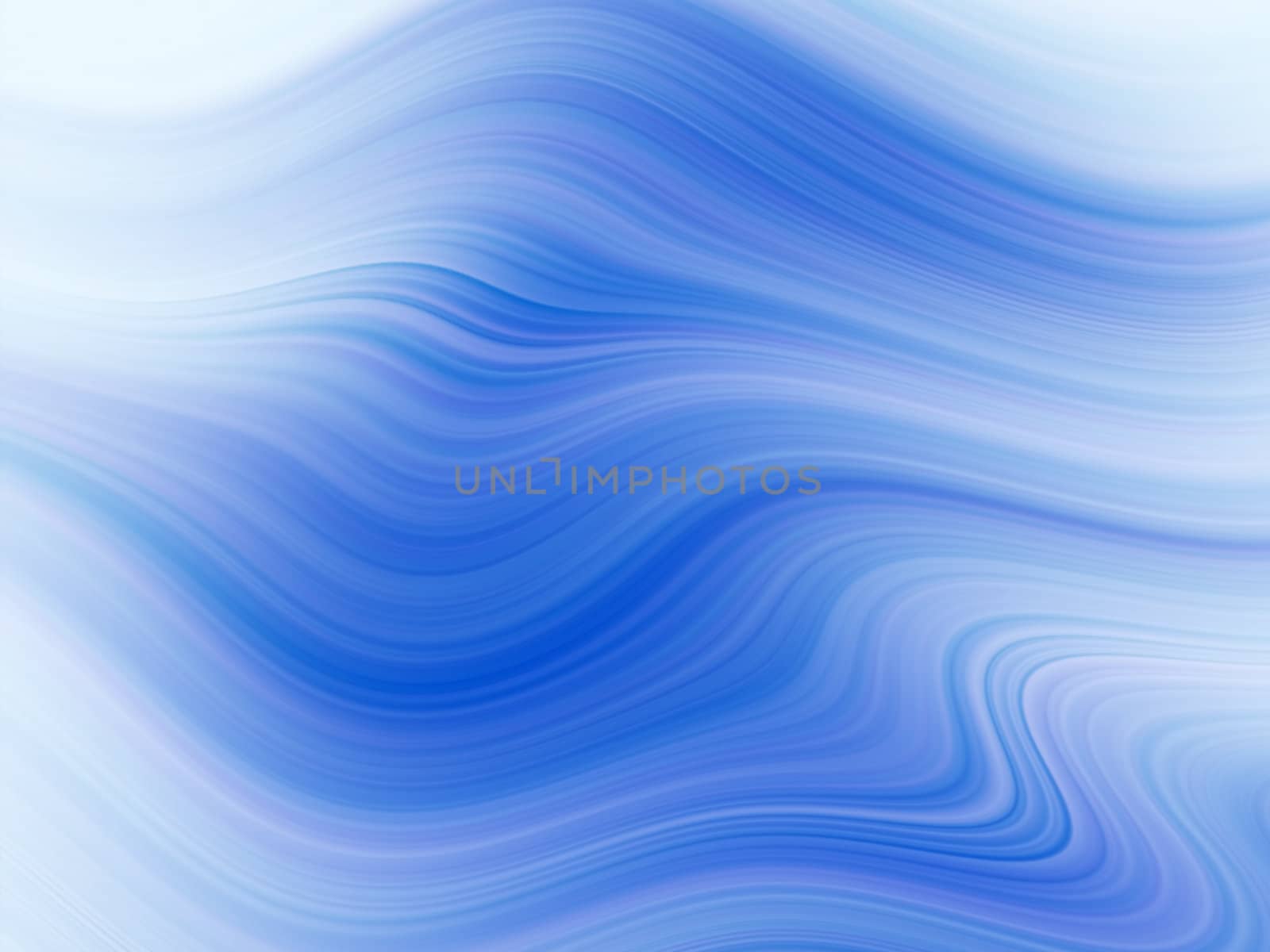 Blue blurry waves and curved lines background