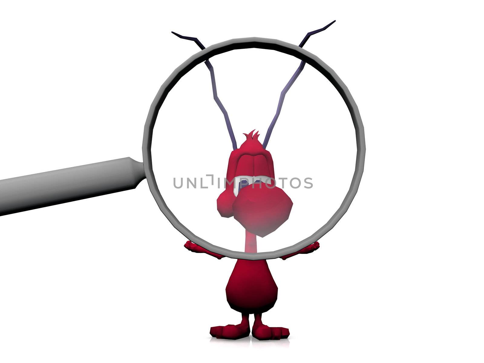 ant and the magnifying glass
