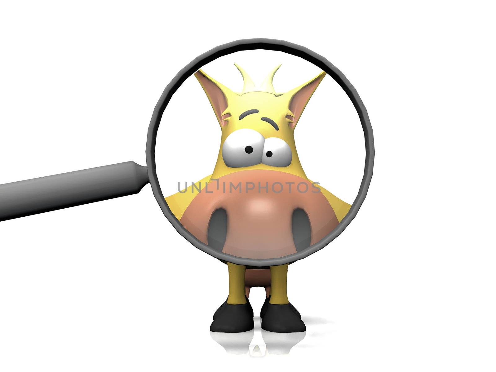 cow and the magnifying glass
