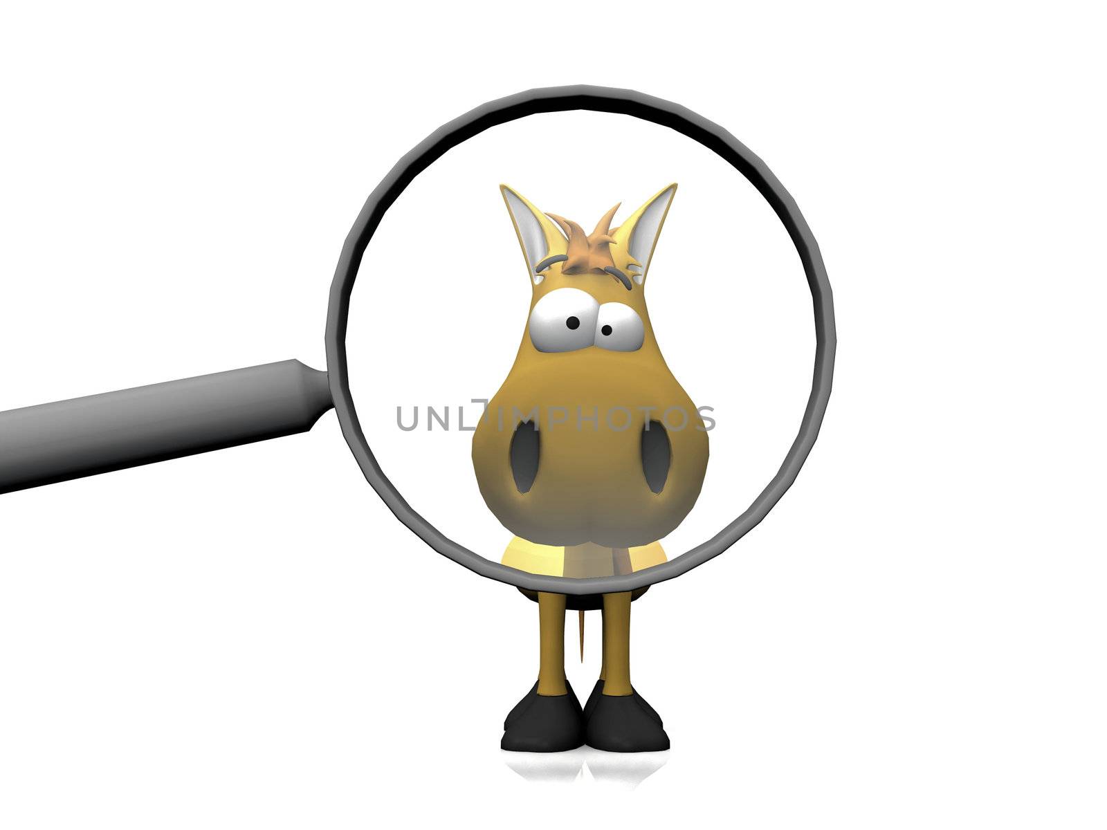horse and the magnifying glass
