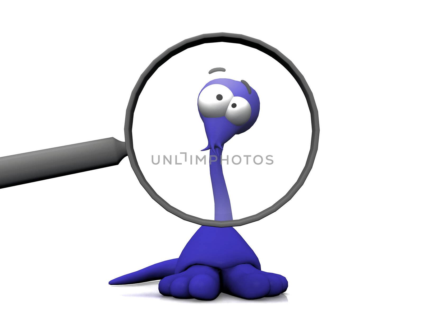 germ and the magnifying glass
