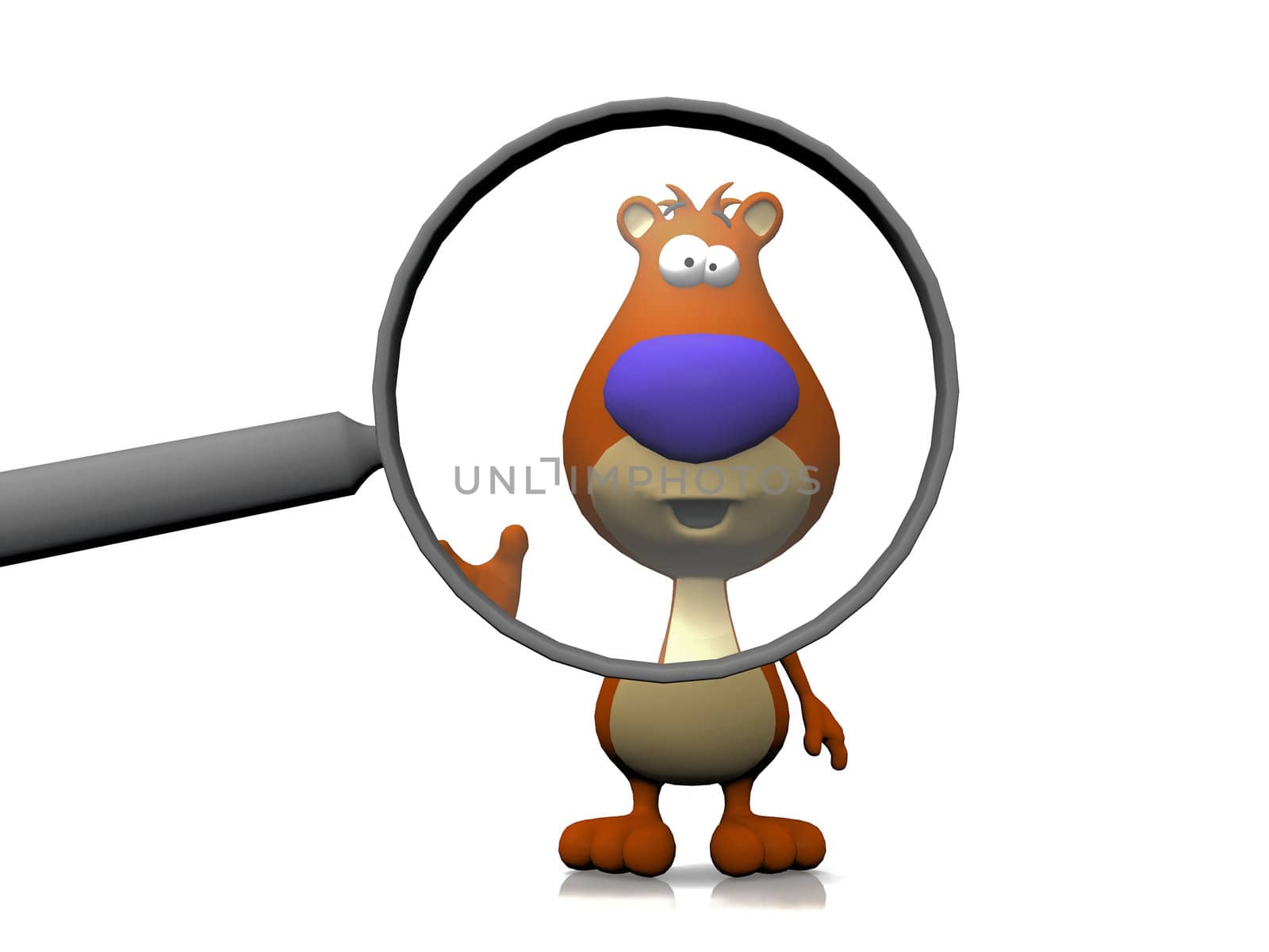 bear and the magnifying glass
