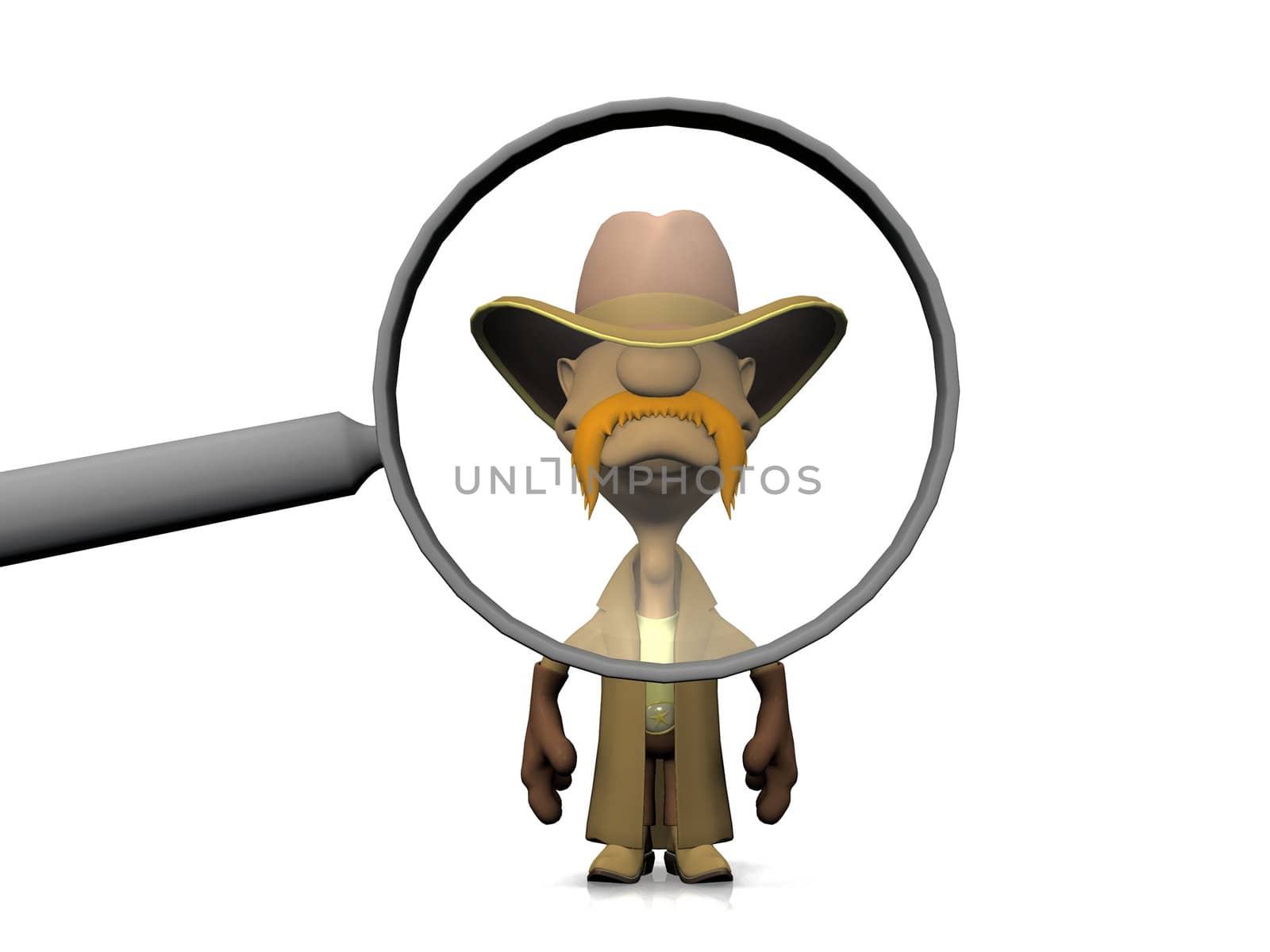 cowboy and the magnifying glass
