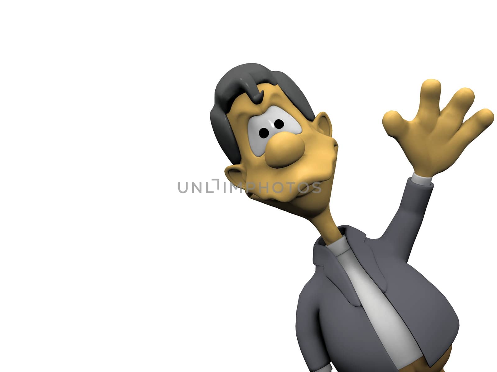 man on a white background

