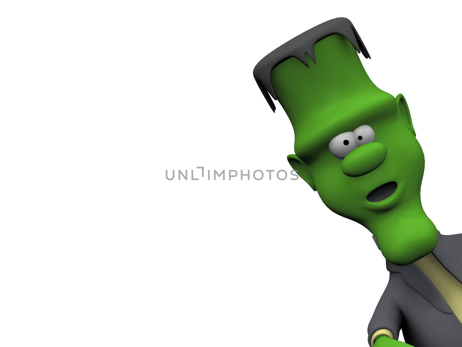 frankenstein on a white background
