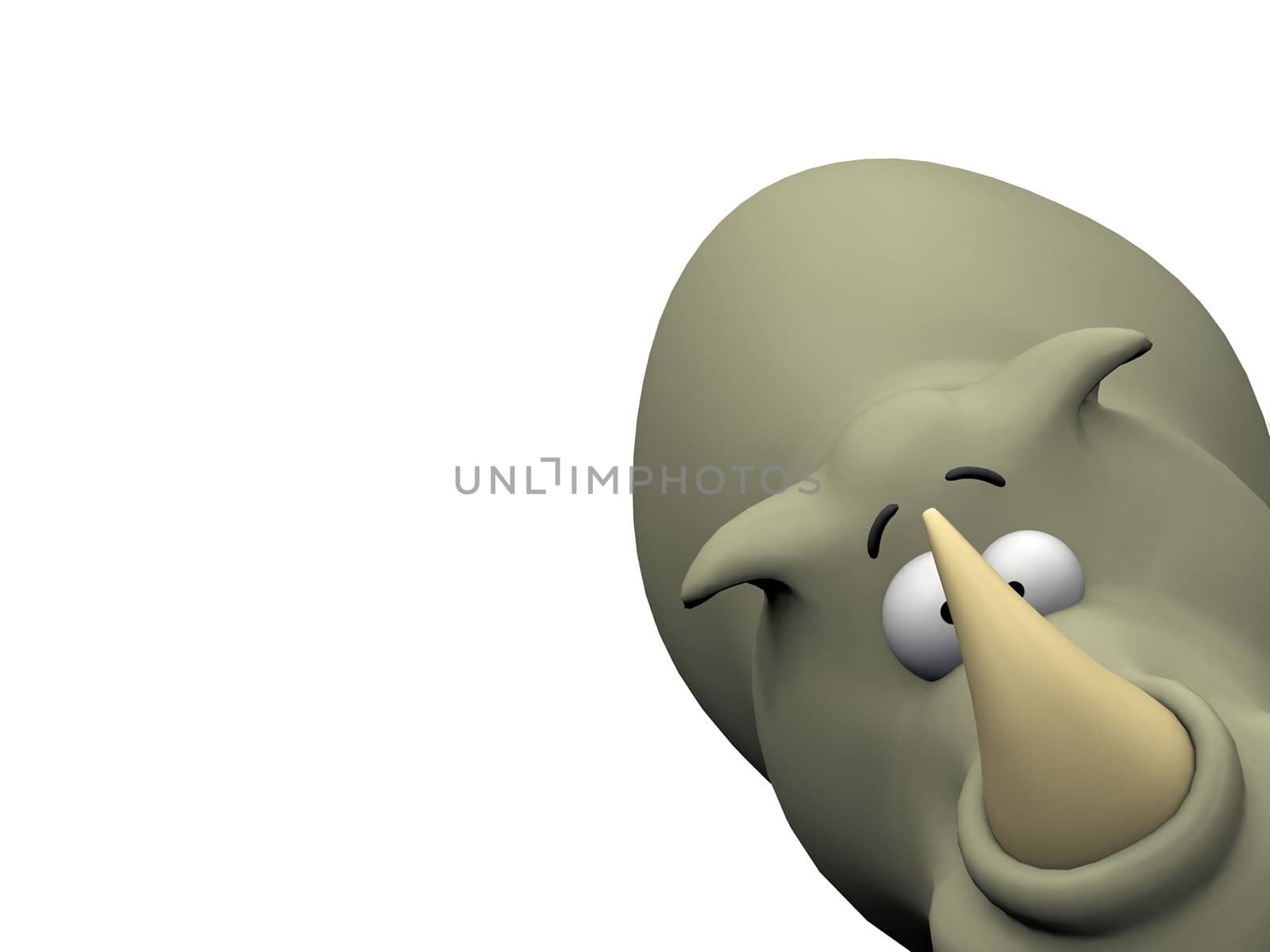 rhinoceros on a white background
