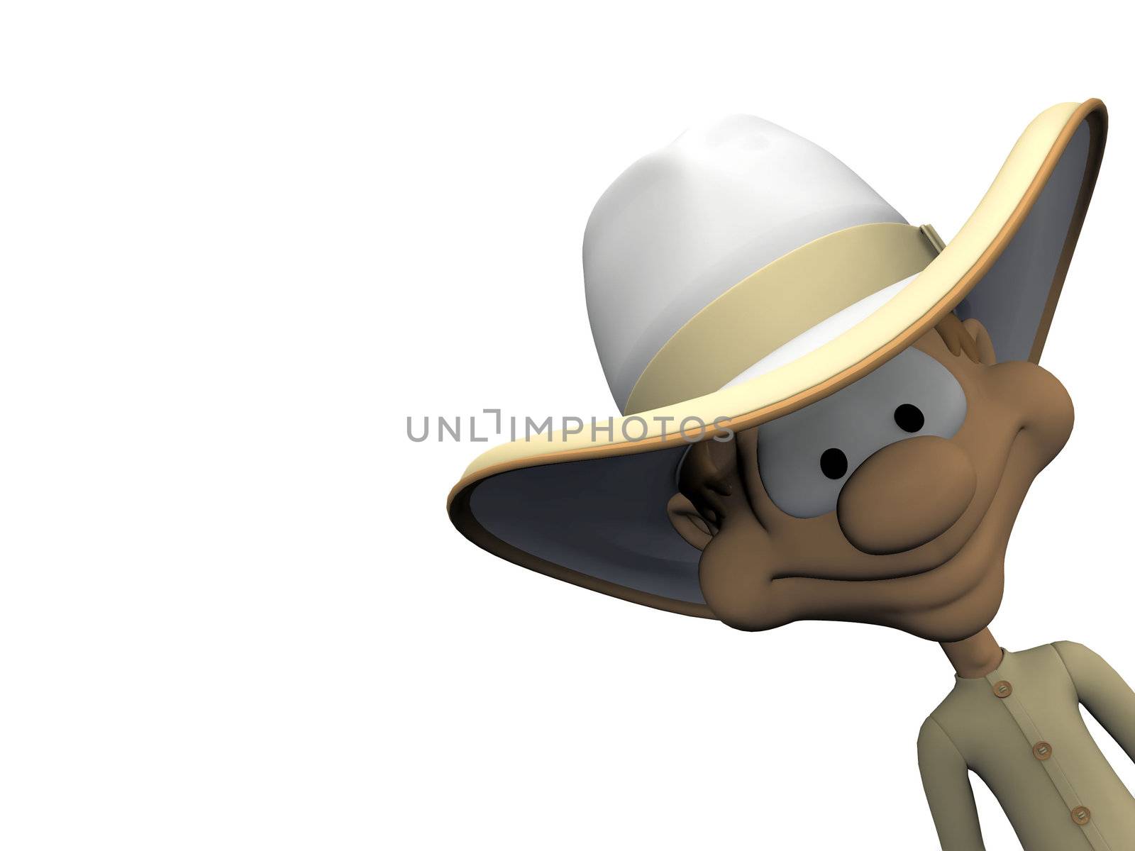 cowboy on a white background
