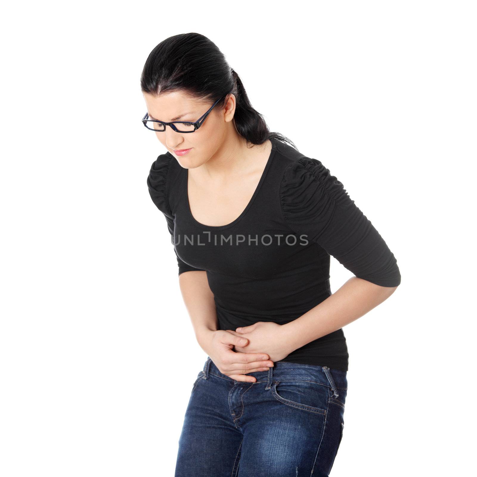 Young woman with stomach issues by BDS