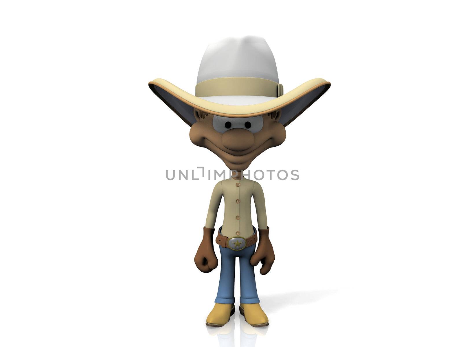 cowboy on a white background
