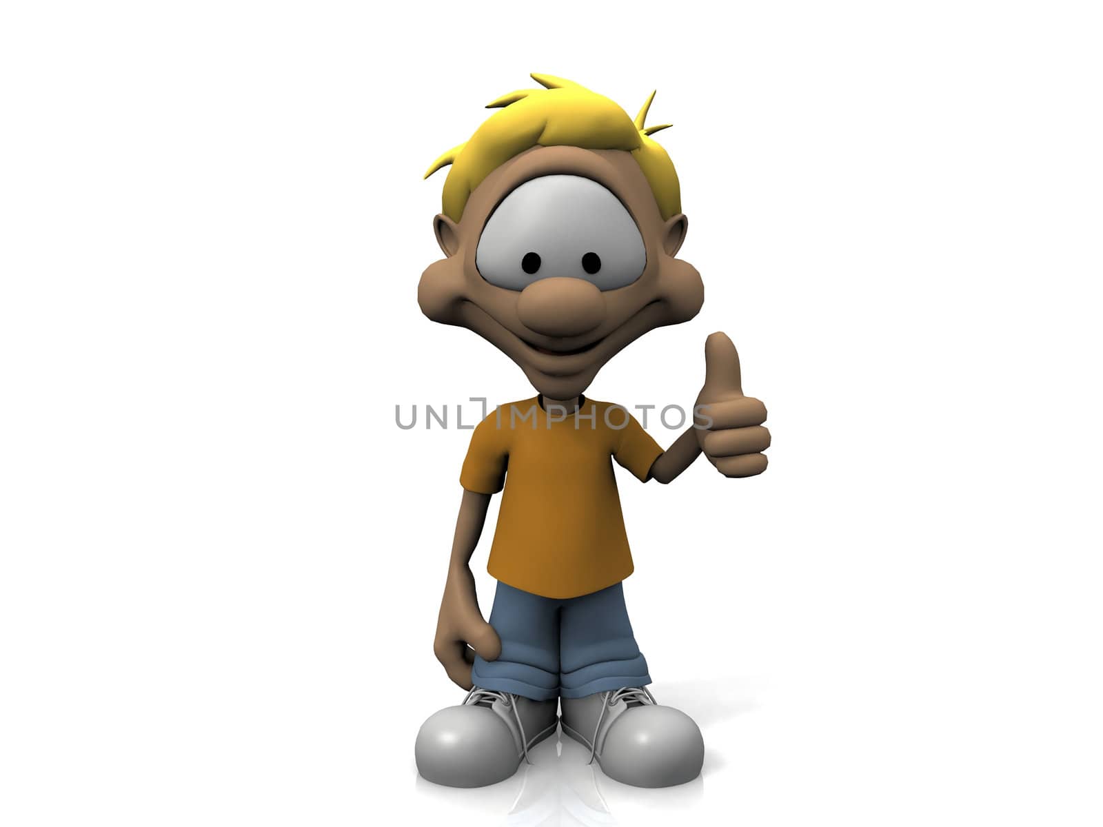 boy on a white background
