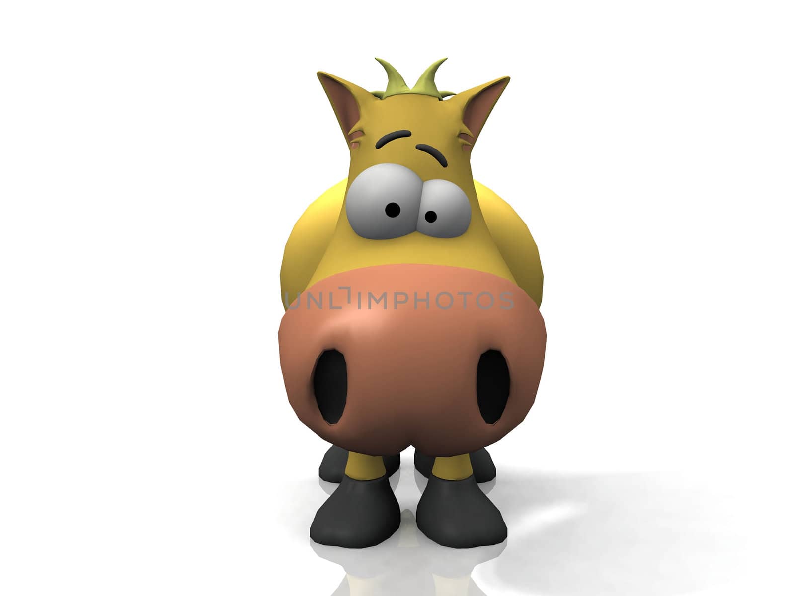 cow on a white background
