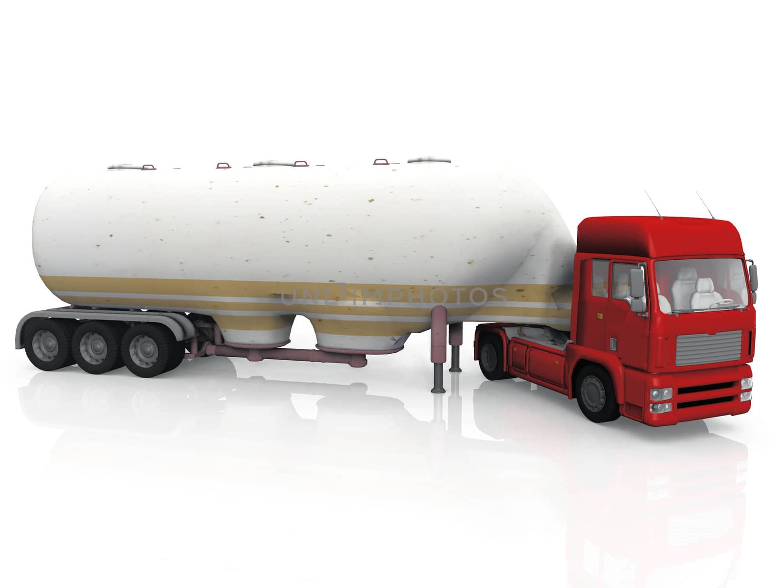 tanker truck on a white background by njaj