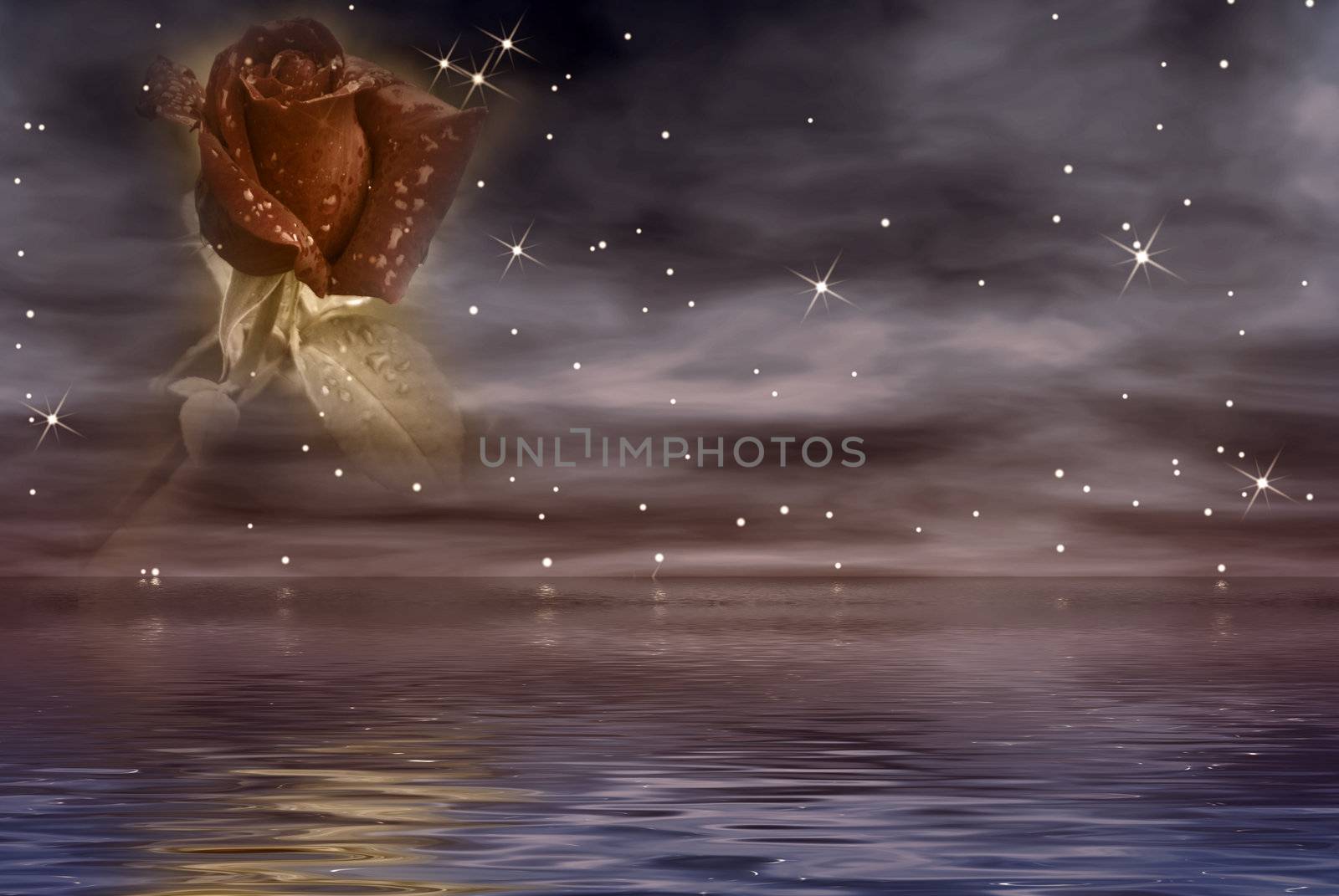 romantic night background  by Carche