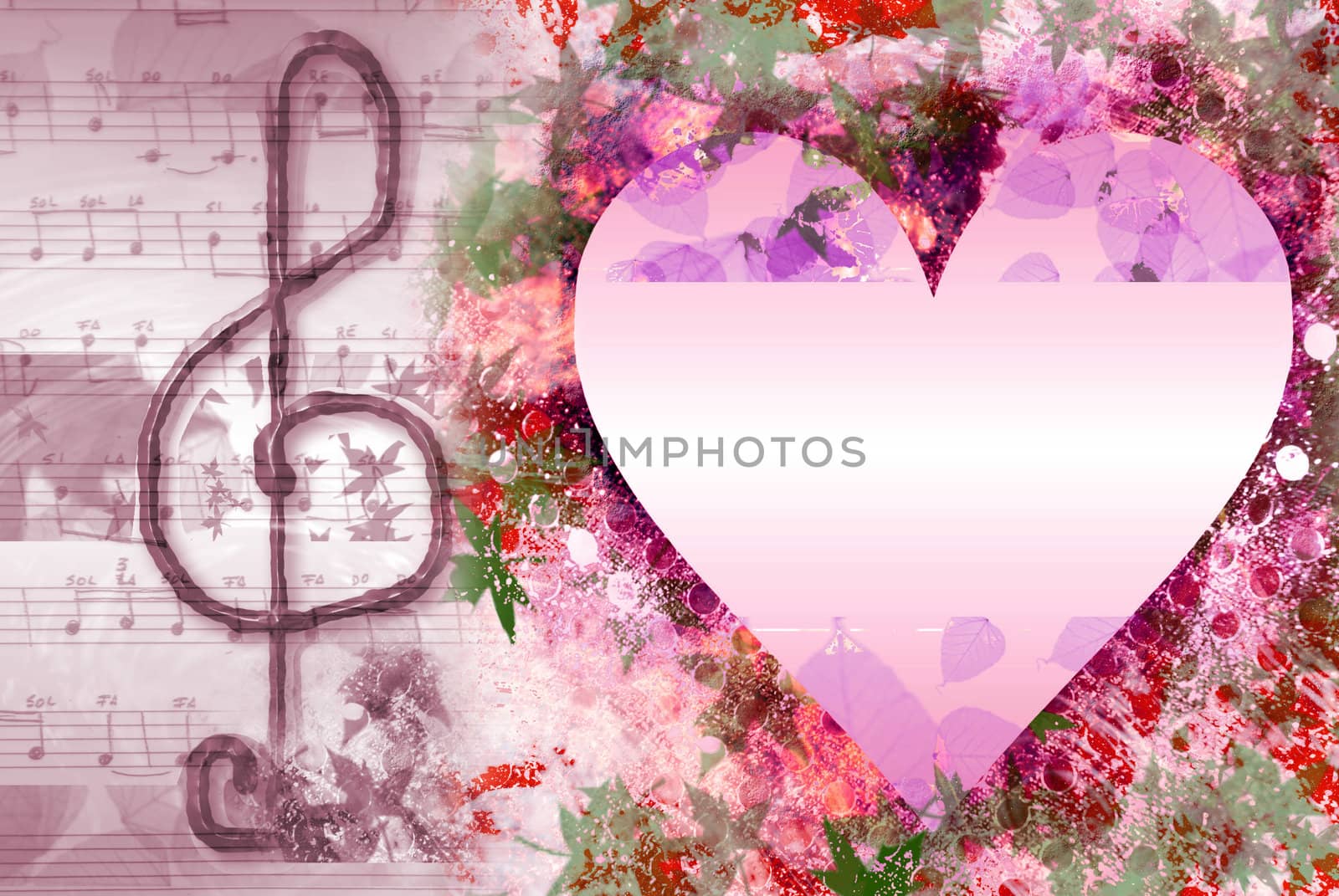 love and music background  by Carche