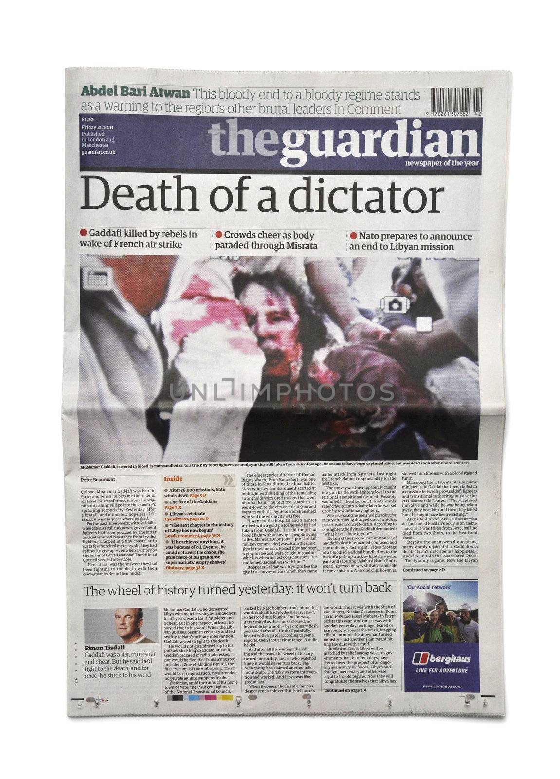 Gaddafi's death in the press by dutourdumonde